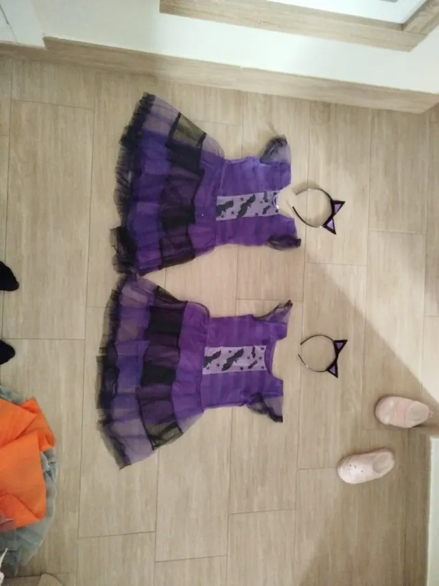 Disfraz Murciélago Morado Niña Talla 100 y 110 cm