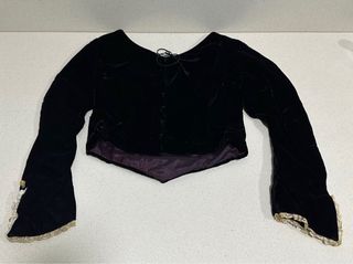Corpiño Fallera Niña Negro Terciopelo
