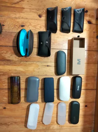 Lote Fundas Gafas Negras y Azules