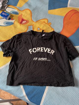 Camiseta H&M Forever or never...