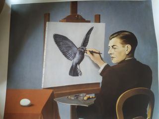 Reproducción de La Clarividencia, de René Magritte