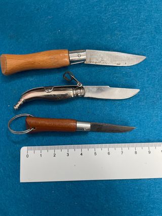 Set 3 portachiavi con coltelli Opinel