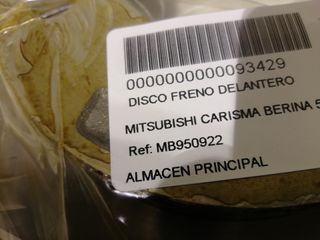 DISCO FRENO DELANTERO MITSUBISHI CARISMA BERINA 5 (DA0) (2)