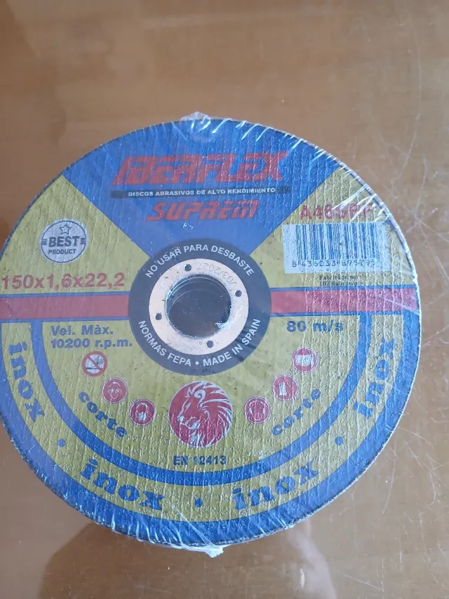 Discos de corte para inox 150x1,6x22,2