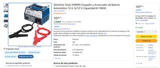 Silverline Tools 549095 Cargador y Arrancadore Bat