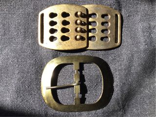 Set 2 fibbie vintage dorate