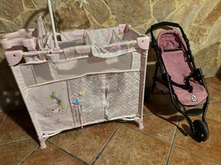 Pack Juguetes: Cuna y Cochecito Muñecas