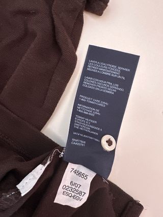 Polo Tommy Hilfiger Mujer Talla S Marrón