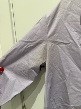 Camisa lila Zara manga larga