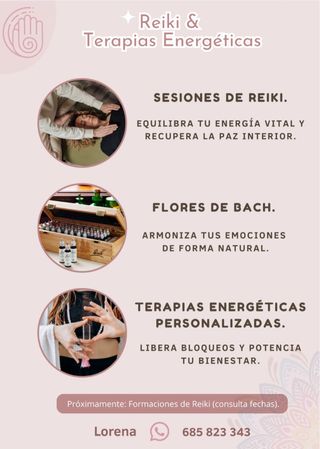 Reiki y Terapias personalizadas.