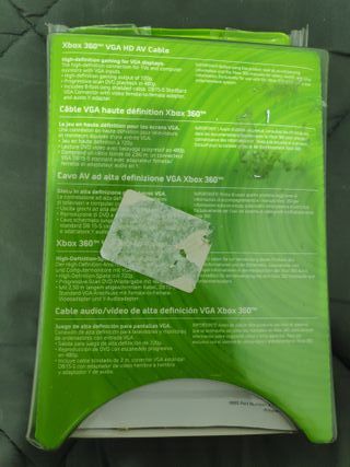 Cable VGA HD AV Oficial Xbox 360