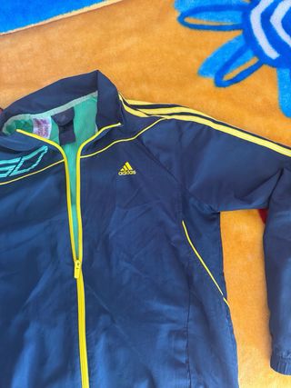 Chaqueta Adidas vintage negra y verde