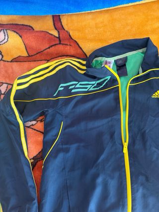 Chaqueta Adidas vintage negra y verde
