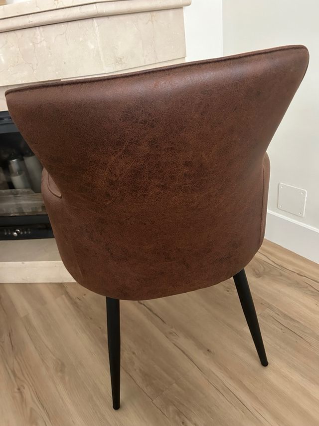 Juego 2 Sillas Comedor Piel Sintética