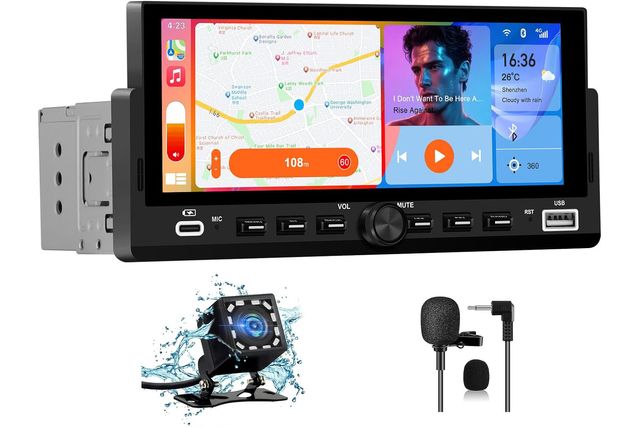 Radio Coche 1 DIN Carplay Android Auto