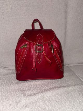 Mochila cuero unisex pequeña