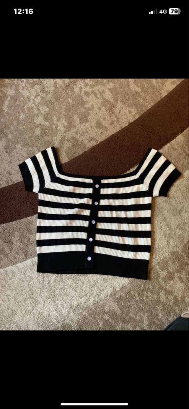 Top a righe taglia unica