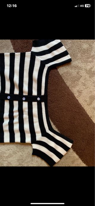 Top a righe taglia unica