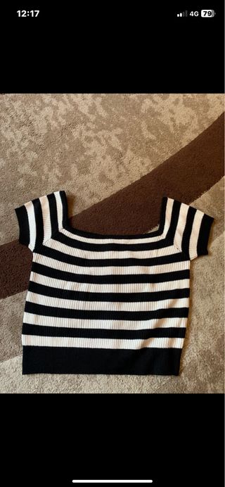 Top a righe taglia unica