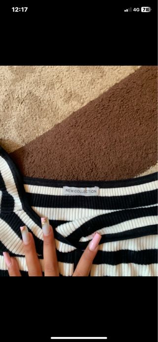 Top a righe taglia unica