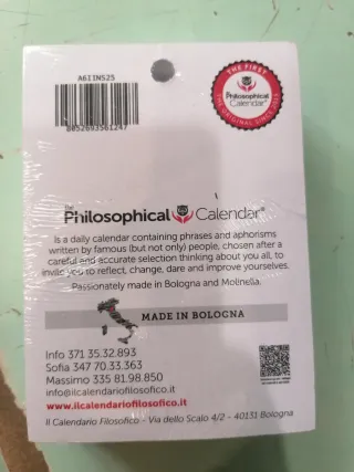 Calendario Filosofico Ricarica Inglese 2025