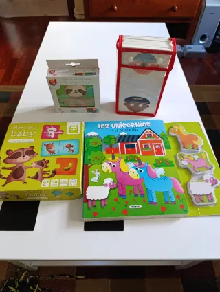 4 Juegos Infantiles: Puzzles y Libros
