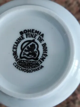 Juego Café o Té porcelana fina Bohemia 11 piezas.