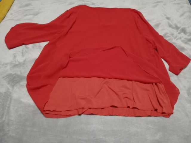 Camisa NERMES manga larga semi transparente