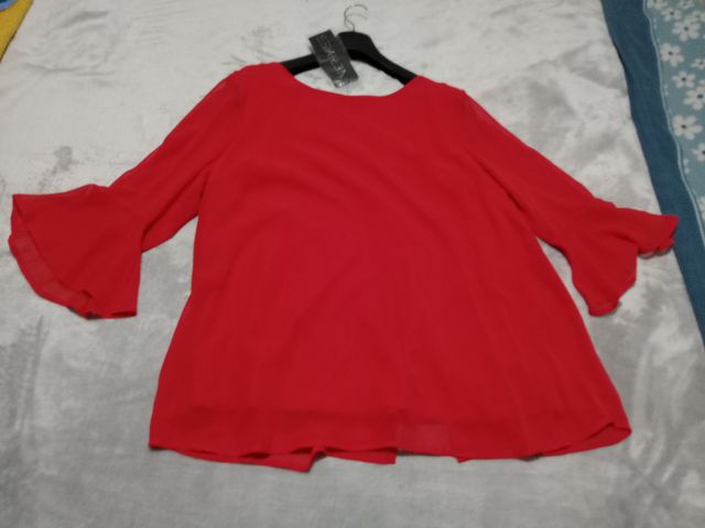 Camisa NERMES manga larga semi transparente