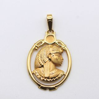 Colgante Oro 18K, Cara Egipcia, 7.6gr