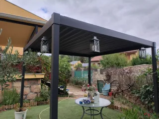 Pérgola Bioclimática Aluminio 3x3m Antracita