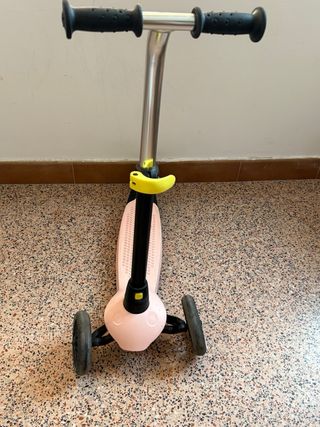Patinete infantil Decathlon rosa 3 ruedas