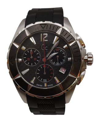 RELOJ CRONÓGRAFO GUESS COLLECTION 30008M NEGRO CAUCHO - ACERO, BIS  CERÁMICO, 100 M