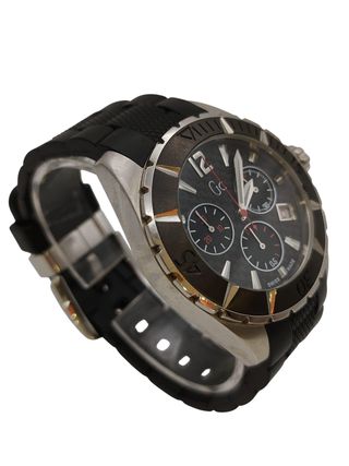 RELOJ CRONÓGRAFO GUESS COLLECTION 30008M NEGRO CAUCHO - ACERO, BIS  CERÁMICO, 100 M