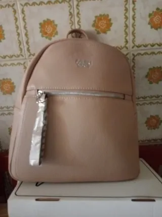 Zainetto donna elegante beige/rosa