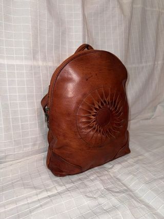 Mochila de cuero unisex