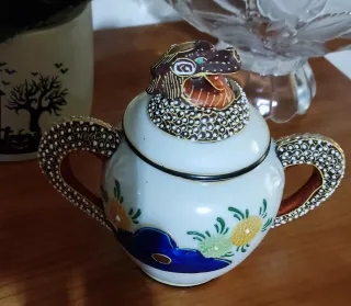 Jarro Satsuma dragón y figura