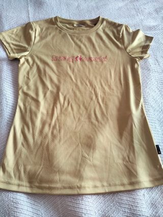 Camiseta técnica mujer Trango World beige