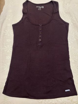 Camiseta tirantes Formul@ botones marrón M/40
