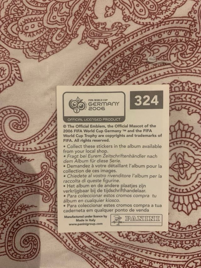 Cromo Fabio Cannavaro Mundial 2006 Italia