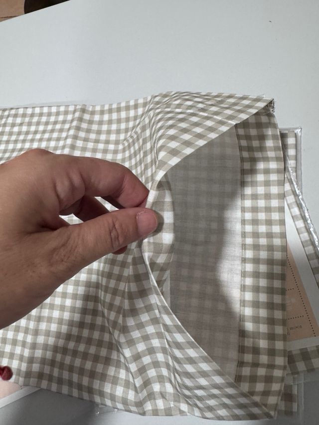 Funda Almohada Vichy Beige 30x50