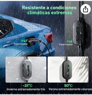 Cargador Coche Eléctrico 3.68kW 16A IP67