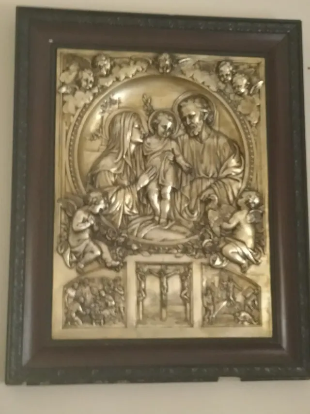 Cuadro Sagrada Familia 77x62 cm Relieve