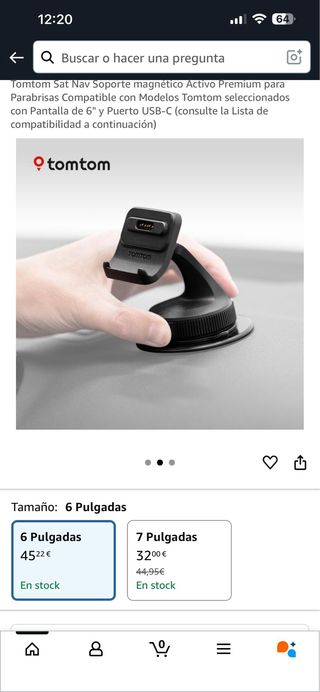 Soporte Tomtom Sat Nav Magnético Activo Premium