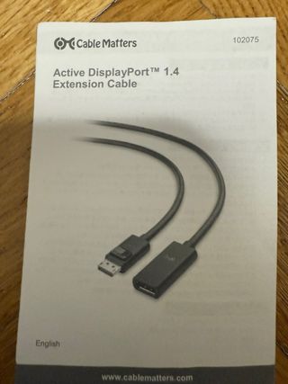 Cable Extensión DisplayPort 1.4 Activo