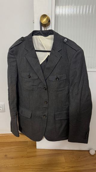 Chaqueta Americana Zara Gris