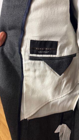 Chaqueta Americana Zara Gris