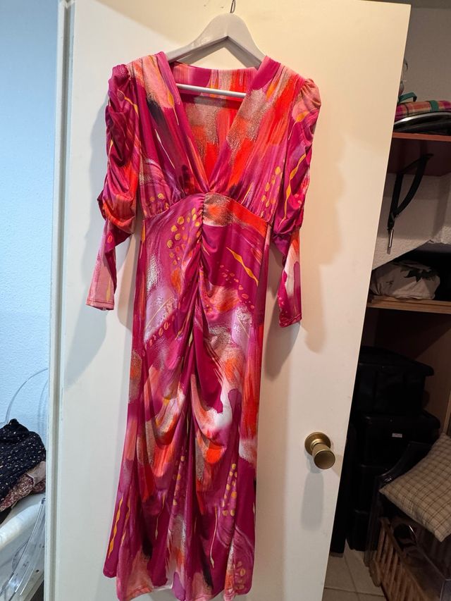 Vestido midi estampado