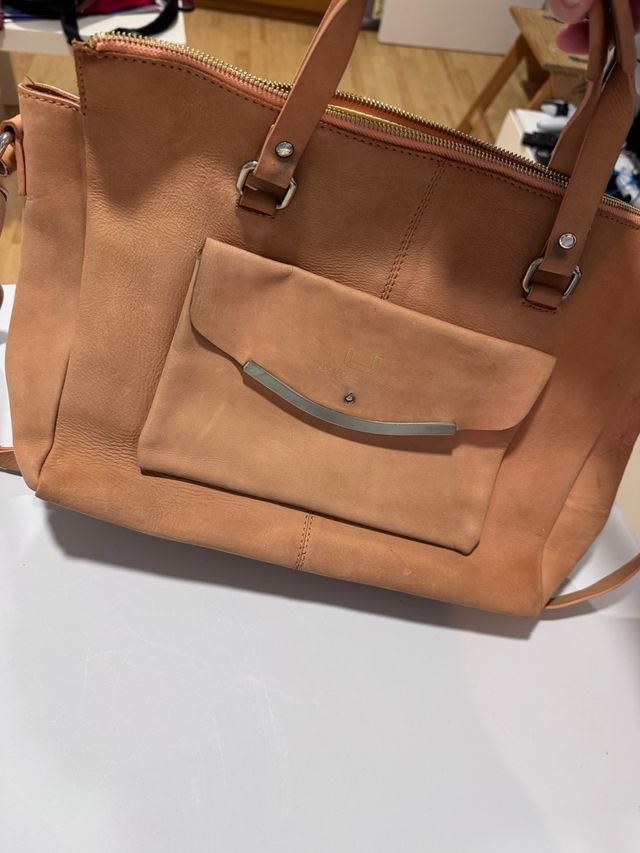 Bolso Adolfo Domínguez Piel Beige