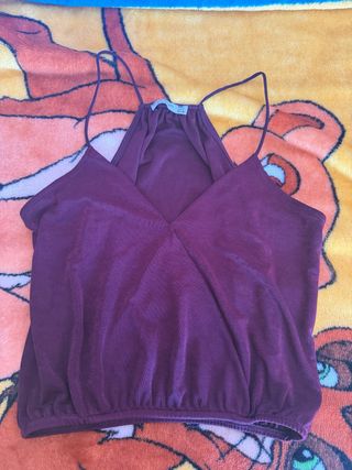 Top rojo burdeos mujer 